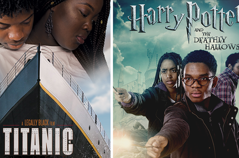 Die Filmplakate von Titanic und Harry Potter hängen in London gerade mit schwarzen Schauspielern