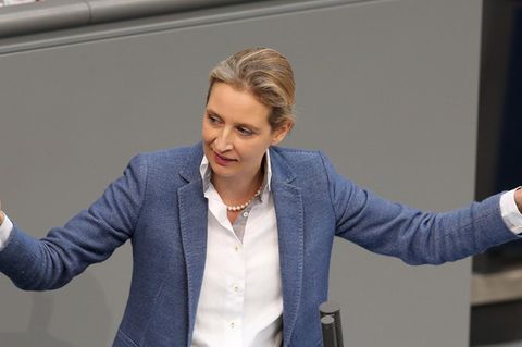 AfD-Fraktionschefin Alice Weidel spricht im Deutschen Bundestag