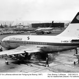 1967 auf dem Werksflughafen von Boeing in Seattle: Das erste Exemplar für den Liniendienst wurde im Dezember desselben Jahres an Lufthansa ausgeliefert.