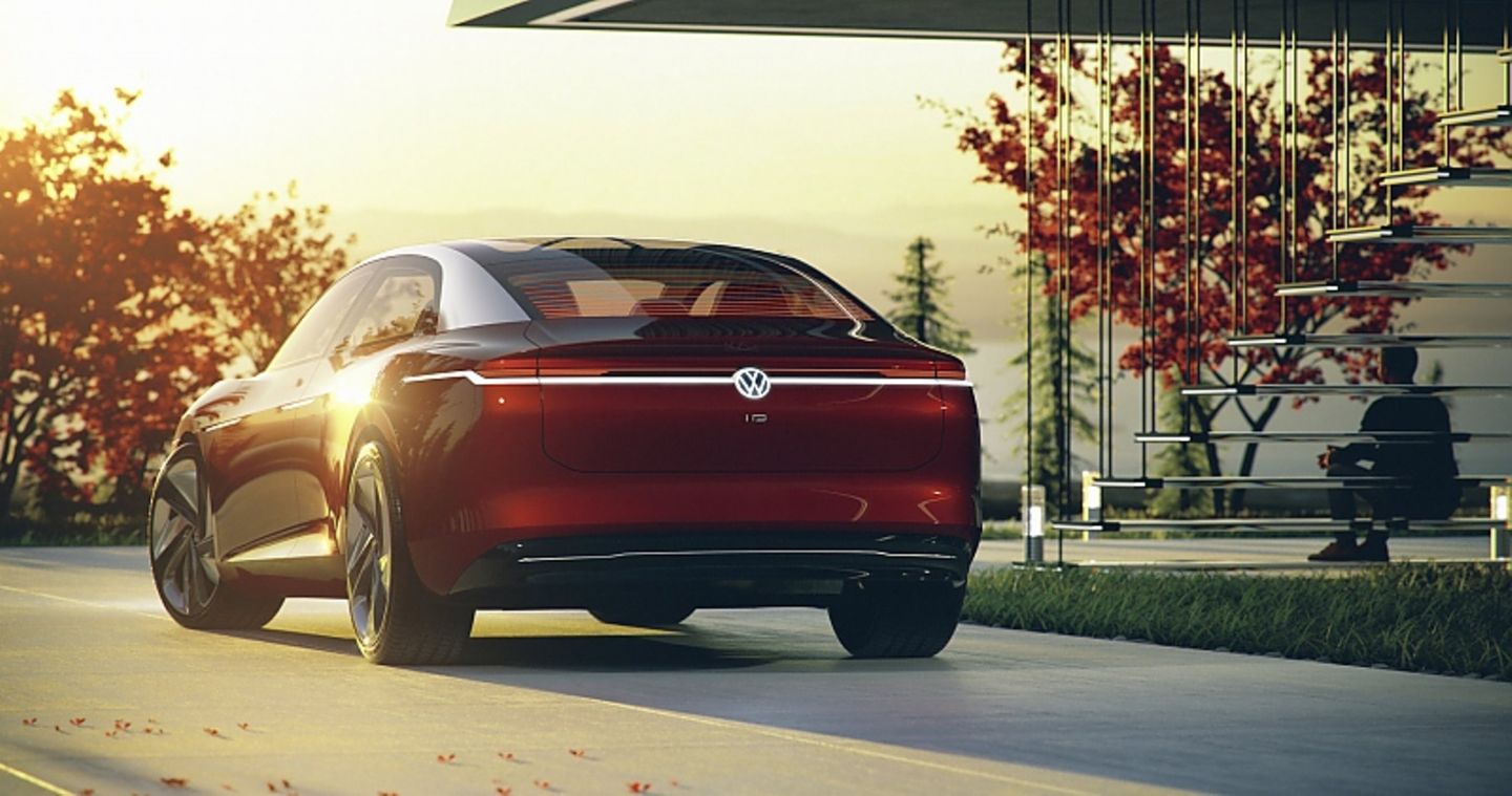 VW I.D. Vizzion Concept 2018 - mit sehenswerten Heckansicht