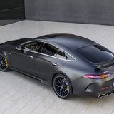 Mercedes AMG GT Coupé - gerade von hinten wirkt der Viertürer mächtig