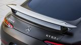 Mercedes AMG GT Coupé - der Spoiler muss sein - ist jedoch optisch eine Verunglimpfung