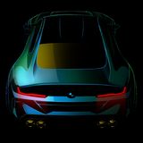 Eine Fondskizze des BMW Concept M8 Gran Coupé 2018