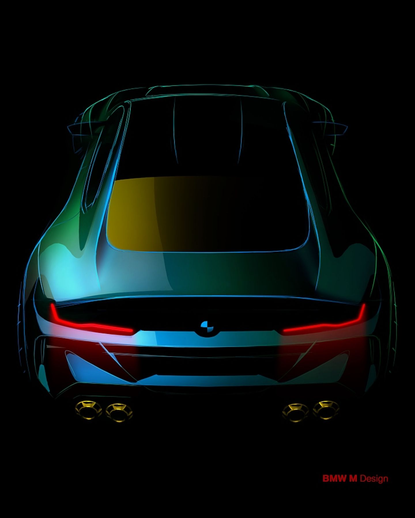 Eine Fondskizze des BMW Concept M8 Gran Coupé 2018