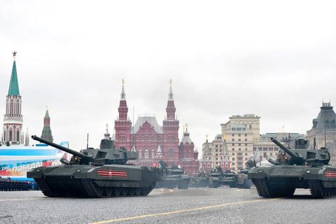 Der T-14 hat einen Ehrenplatz in der jährlichen Siegesparade in Moskau.
