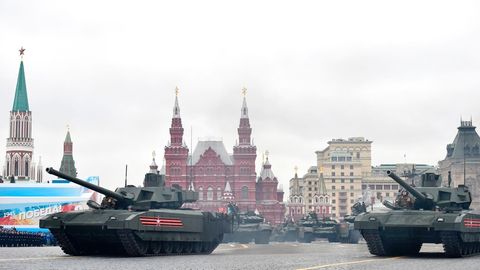 Der T-14 hat einen Ehrenplatz in der jährlichen Siegesparade in Moskau.