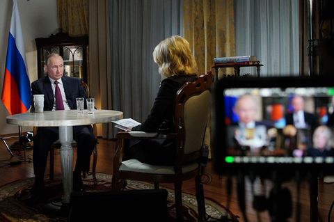 Auge um Auge mit dem Präsidenten: Wladimir Putin spricht mit Megyn Kelly von NBC