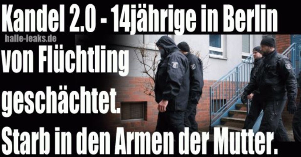 Die Schlagzeile der Webseite "Halle Leaks"