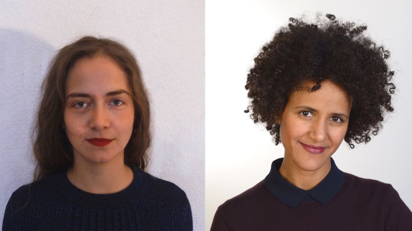 Zwei Potraits von Frauen nebeneinander, beide lächeln