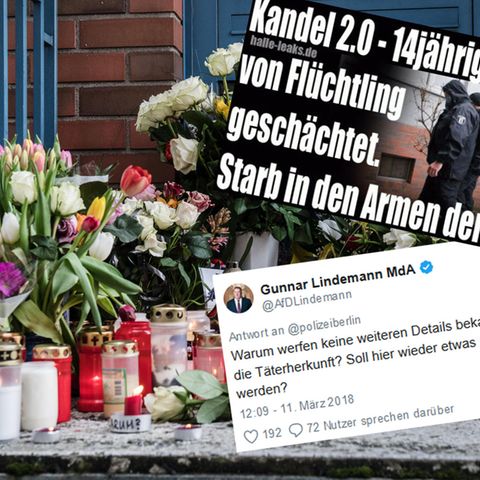 Blumen vor dem Haus der getöten 14-Jährigen in Berlin, zweoScreenshots