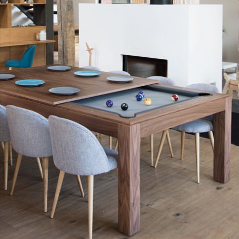 Collage: Esstisch, Treppe