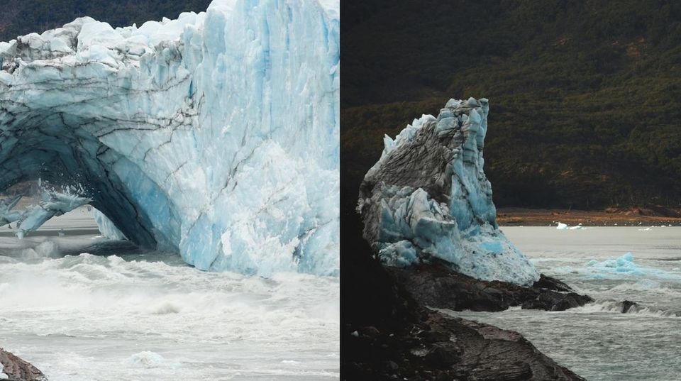 Perito Moreno Argentinien - Die Eisbrücke ist wieder einmal eingesürzt Gletscher Perito Moreno Argentinien - Die Eisbrücke ist wieder einmal eingesürzt