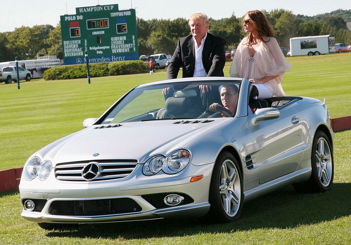 Posing im Mercedes: Donald und Melania bei einem Polo-Turnier 2007