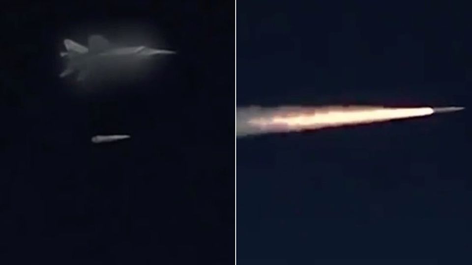 Hyperschallrakete "Kinzhal" : Hier fliegt Putins neue Superwaffe durch die Luft Hyperschallrakete "Kinzhal" : Hier fliegt Putins neue Superwaffe durch die Luft