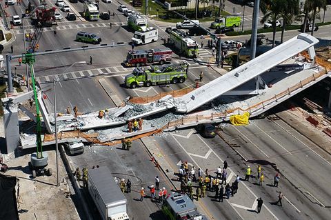 Die Brücke in Miami war neu - der Chefingenieur warnte dennoch vor "Rissen"