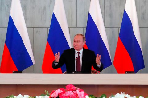 Wladimir Putin bei einer Rede