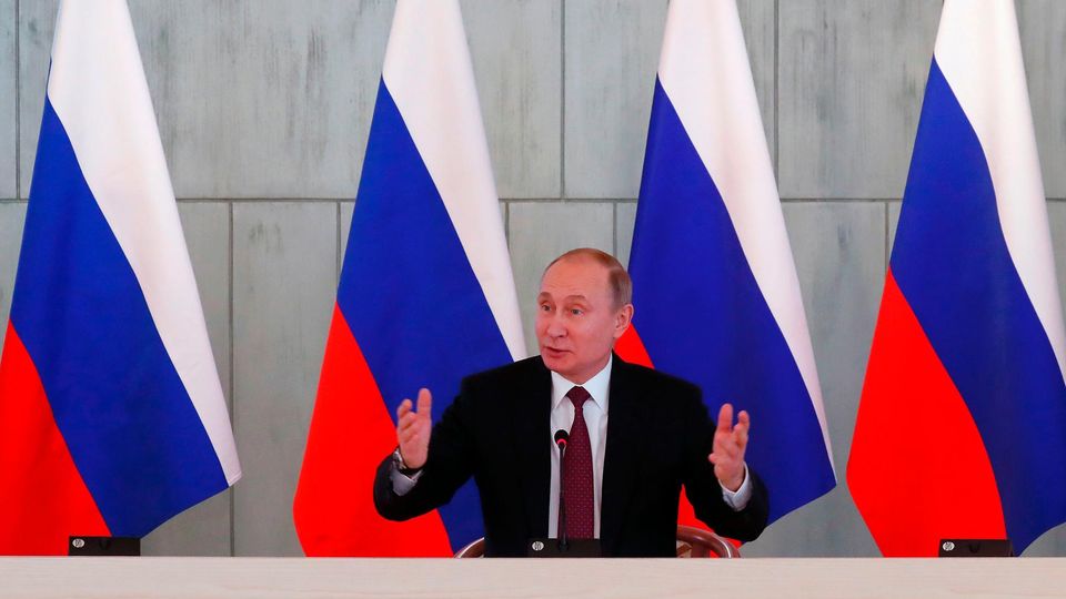Wladimir Putin bei einer Rede