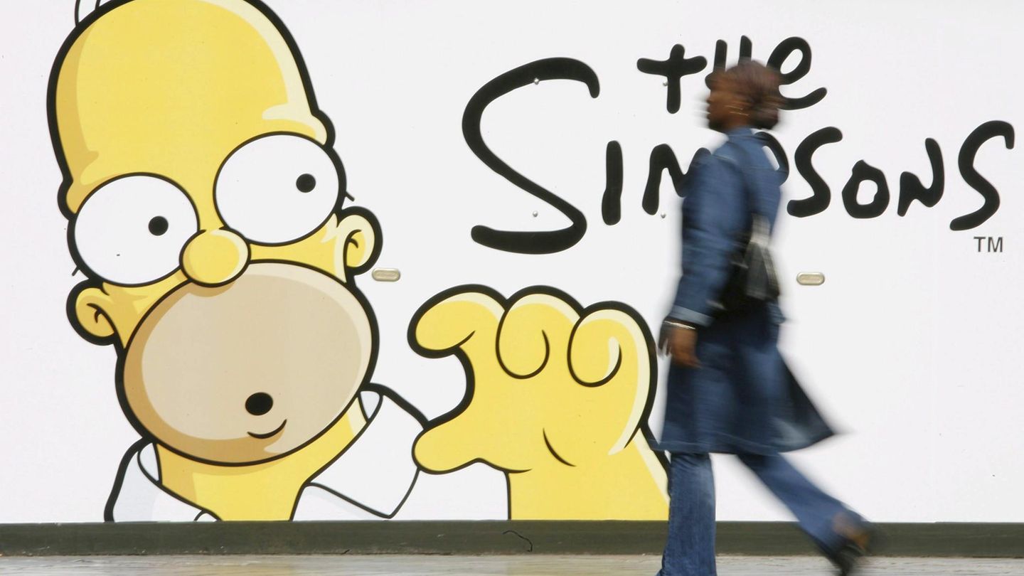 Ein Werbeplakat zeigt Homer Simpson