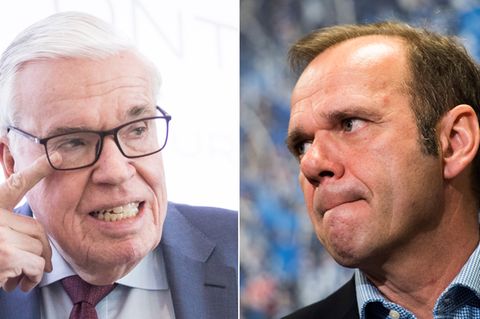 HSV-Investor Klaus Michael Kühne und HSV-Aufsichtsratschef Bernd Hoffmann
