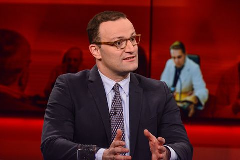 Gesundheitsminister Jens Spahn, CDU, am Montagabend in der ARD-Sendung "Hart aber fair"
