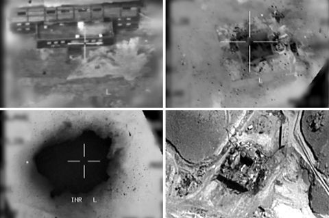 Bild der Abschusskamera während Israel den Atomreaktor in Syrien angriff