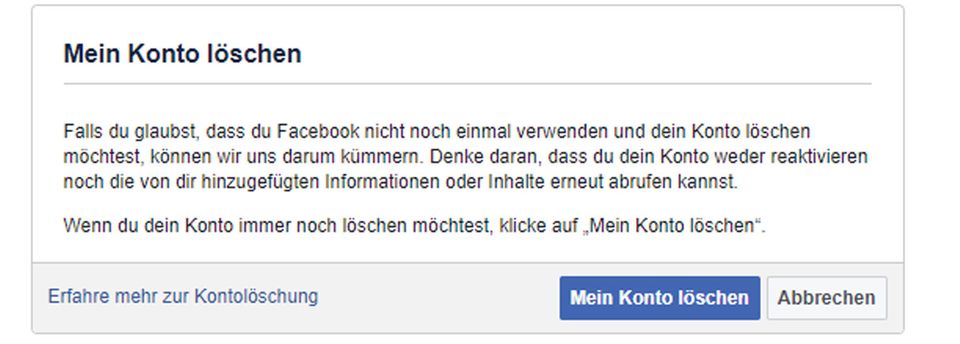 Facebook-Account löschen: Wie Sie Mark Zuckerberg den Rücken kehren