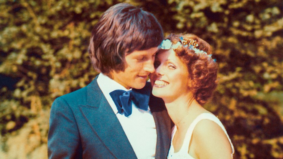 1974 bei der Hochzeit mit seiner Frau Karin