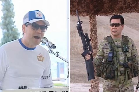 Gurbanguly Berdimuhamedow: Er schwingt goldene Hanteln: Die irre Selbstdarstellung des turkmenischen Präsidenten