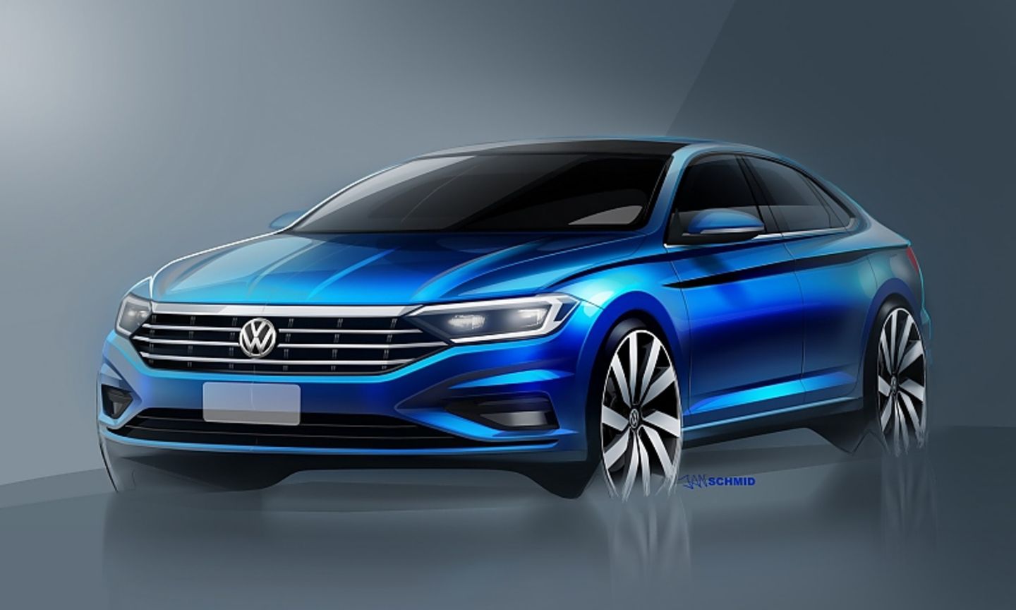 VW Jetta Modelljahr 2019 Skizze