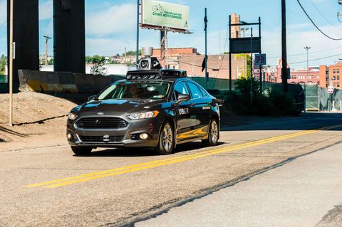 Uber-Roboterauto in Pittsburgh, Pennsylvania
