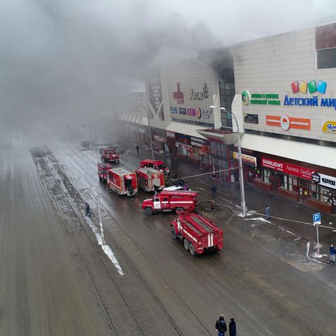 Brand Einkaufszentrum Sibirien