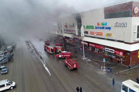 Brand Einkaufszentrum Sibirien