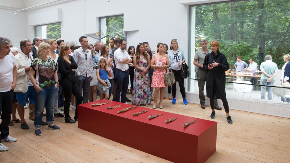 Salzburger Land: Kunststar Jorinde Voigt bei einer Vernissage des Artweekends. Kunststar Jorinde Voigt bei einer Vernissage des Artweekends.