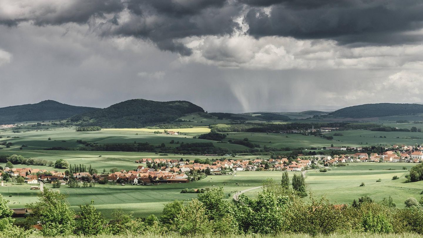 Die Rhön, ein Mittelgebirge und Unesco-Biospärenreservat, erstreckt sich über Bayern, Hessen und Thüringen.