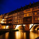 Krämer-Brücke, einzig bebaute und bewohnte Brücke nördlich der Alpen, Erfurt