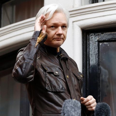 Julian Assange in der ecuadorianischen Botschaft in London