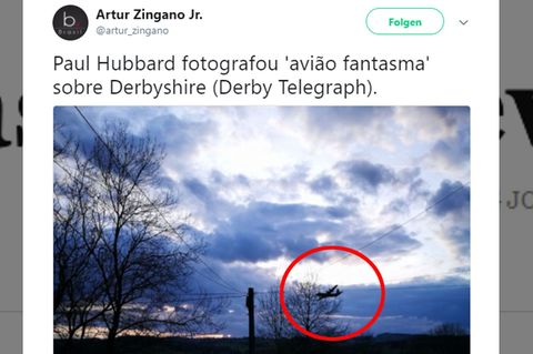 Geisterflugzeug in Derbyshire