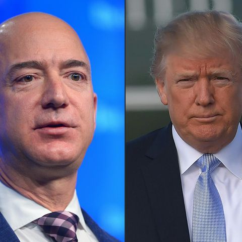 Combo: Amazon Chef Jeff Bezos und US-Präsident Donald Trump