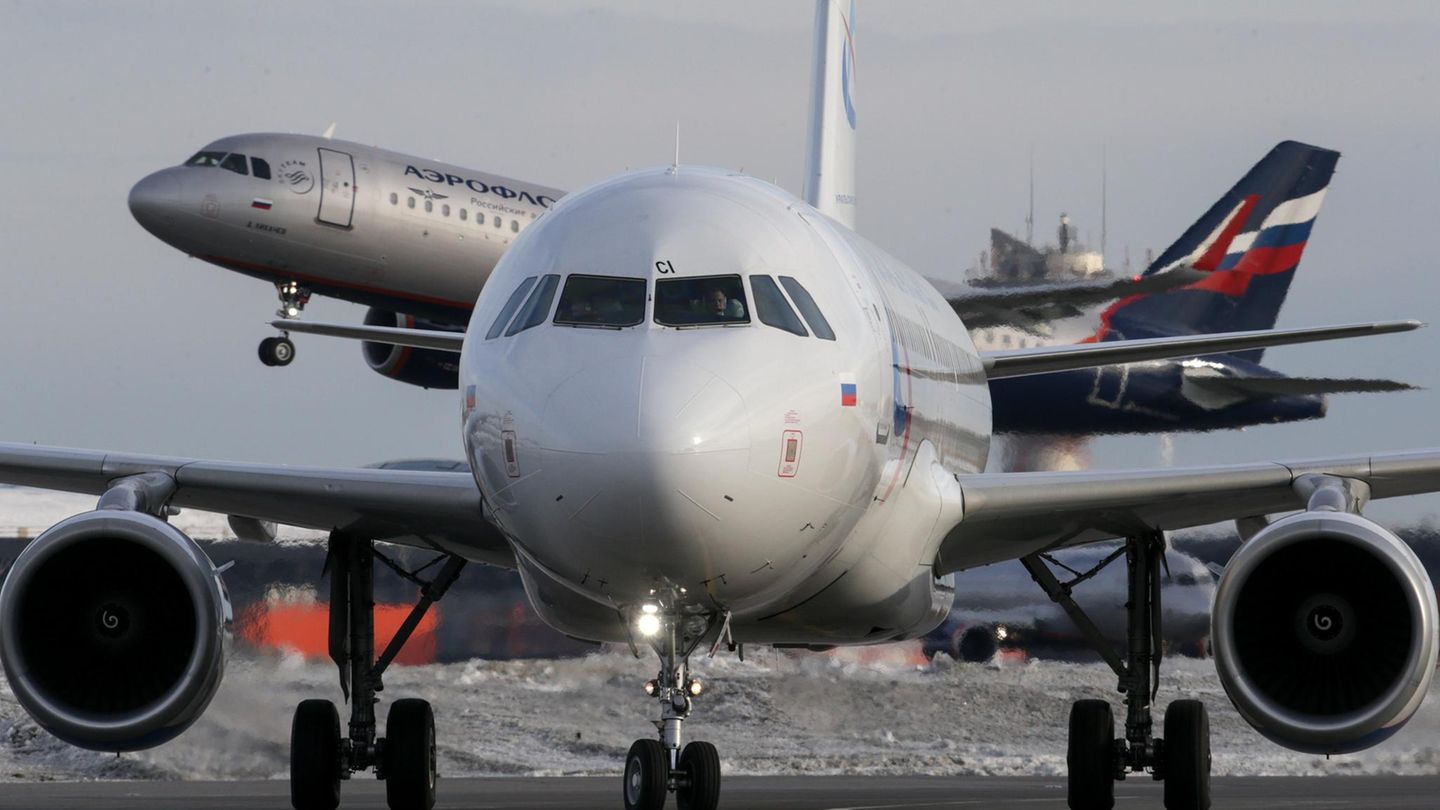 Ein Flugzeug der Aeroflot.