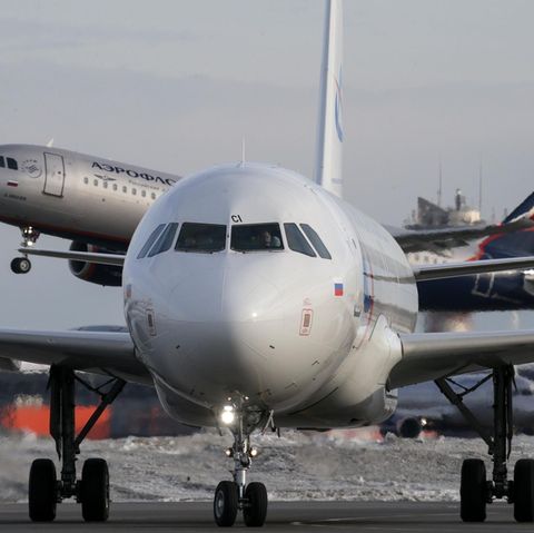Ein Flugzeug der Aeroflot.