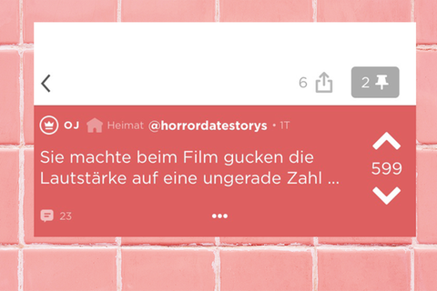 Ein Screenshot eines Jodels
