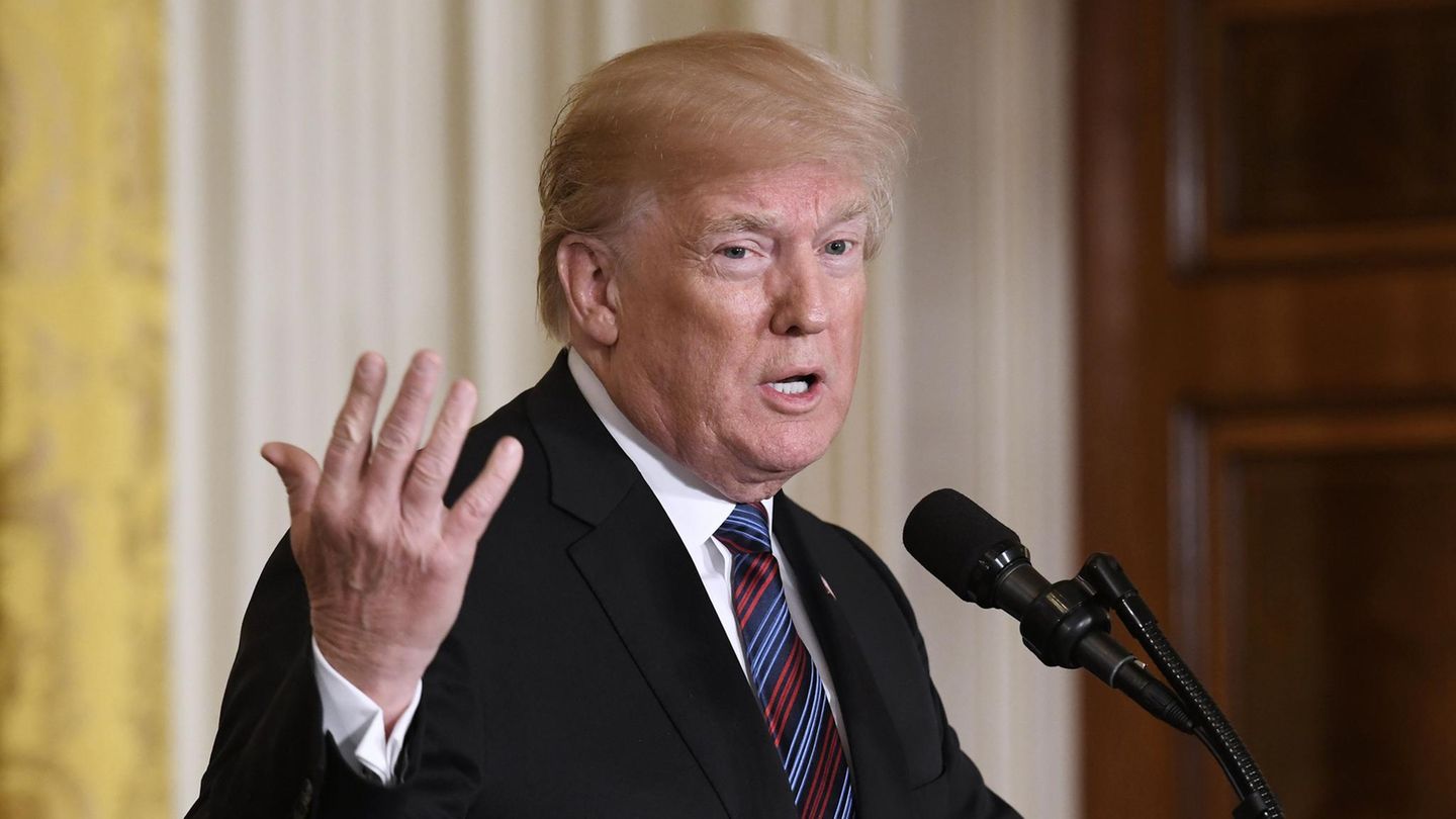 US-Präsident Donald Trump im Weißen Haus nach einem Treffen mit den Staatschefs der drei baltischen Staaten