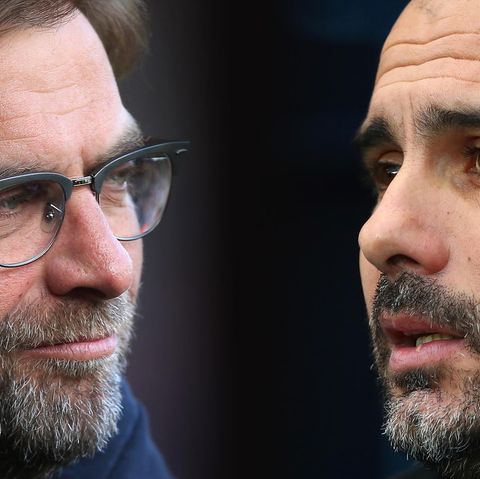 Liverpool-Coach Jürgen Klopp (l.) und sein Kollege von Manchester City, Pep Guardiola, kennen sich bereits aus der Bundesliga