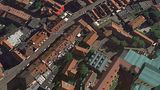 Die Satellitenaufnahme zeigt die Straße Spiekerhof nördlich des Münsters. In der Straße liegt das Lokal Kiepenkerl, in das ein Lastwagen in eine Gruppe sitzender Menschen fuhr. Die Polizei geht von einem Anschlag aus.