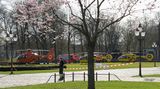 Auch Rettungshubschrauber sind im Einsatz, um die Verletzten zu versorgen.