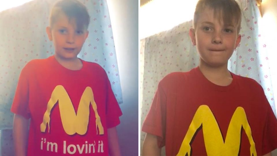 Peinlicher Irrtum: McDonald's-T-Shirt ist nicht ganz jugendfrei Peinlicher Irrtum: McDonald's-T-Shirt ist nicht ganz jugendfrei