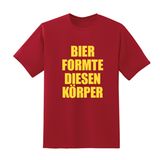 Shirt mit dem Aufdruck "Bier formte diesen Körper"
