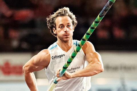 Tim Lobinger, wie ihn die meisten kennen. Hier beim Sparkassen-Cup in Stuttgart im Februar 2009.