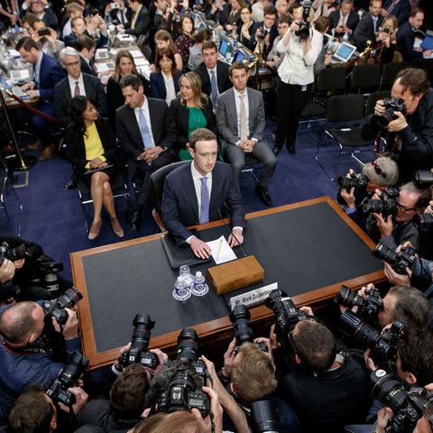 Mark Zuckerberg von Facebook vor dem US-Senat