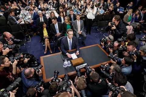 Mark Zuckerberg von Facebook vor dem US-Senat